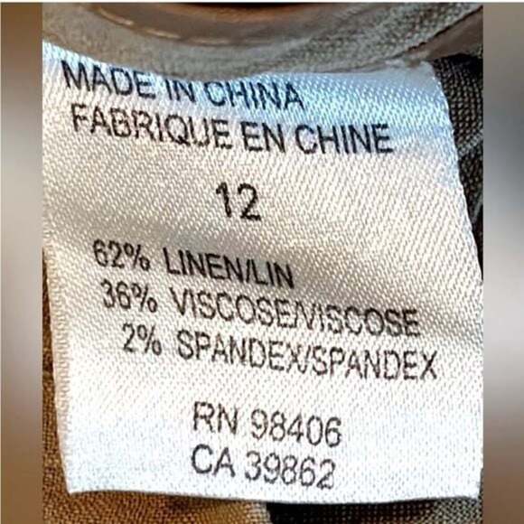 Theory Linen Utility Jacket Women's Size 12 - Picture 5 of 5